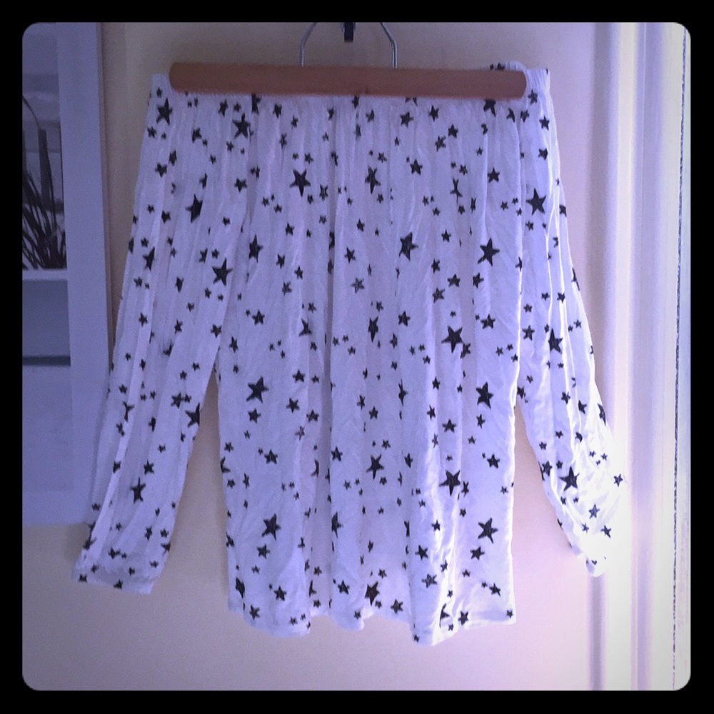 Hollister off the shoulder star top